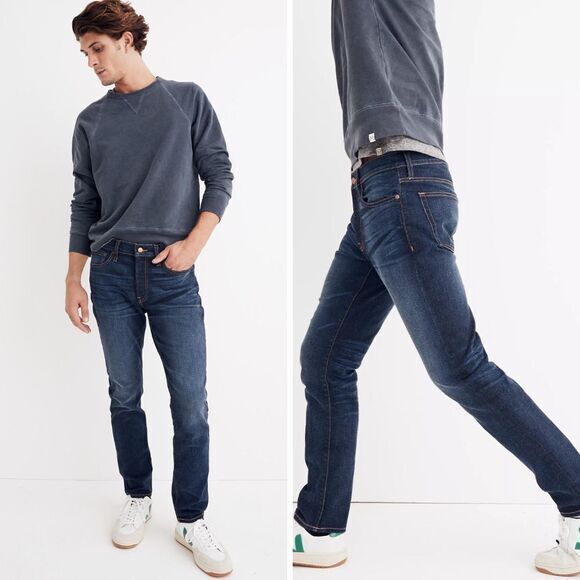 NEW Madewell men's Slim Authentic Flex Jeans in Baxley Wash, 36*32 - Picture 2 of 15